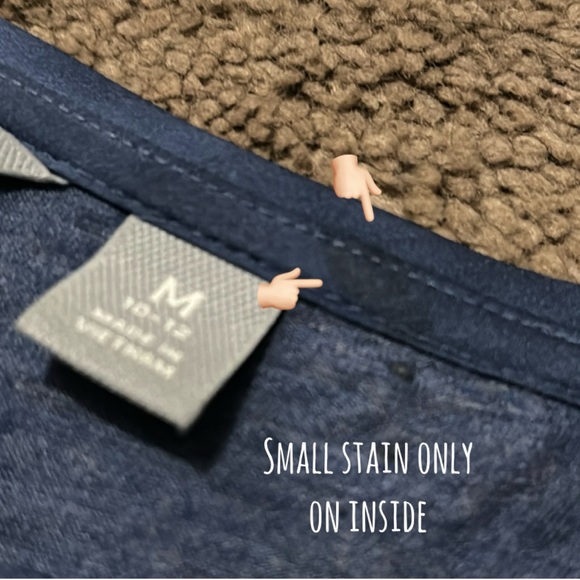 Gorgeous Lands End Tunic Style Tank-Sz M(10/12)-Satiny Trim-Blue-Rayon - Picture 16 of 16